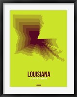 Framed Louisiana Radiant Map 3