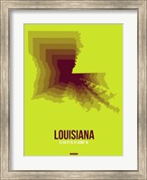 Framed Louisiana Radiant Map 3