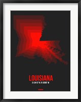 Framed Louisiana Radiant Map 4
