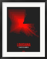 Framed Louisiana Radiant Map 4