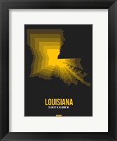 Framed Louisiana Radiant Map 5