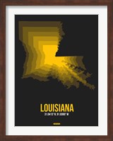 Framed Louisiana Radiant Map 5