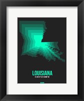 Framed Louisiana Radiant Map 6