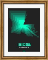 Framed Louisiana Radiant Map 6