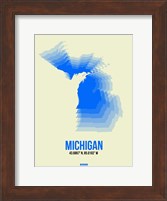 Framed Michigan Radiant Map 1