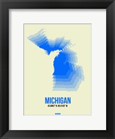 Framed Michigan Radiant Map 1