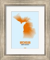 Framed Michigan Radiant Map 2