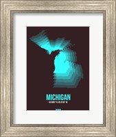 Framed Michigan Radiant Map 6