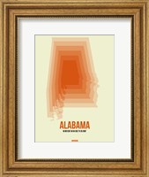 Framed Alabama Radiant Map 1