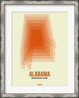 Framed Alabama Radiant Map 1