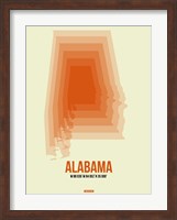 Framed Alabama Radiant Map 1