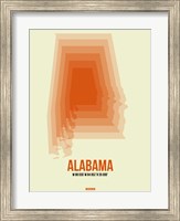 Framed Alabama Radiant Map 1