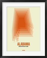 Framed Alabama Radiant Map 1