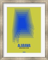 Framed Alabama Radiant Map 3