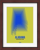 Framed Alabama Radiant Map 3