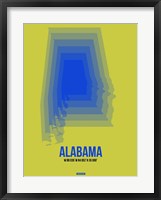 Framed Alabama Radiant Map 3