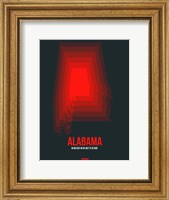 Framed Alabama Radiant Map 4