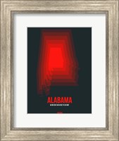 Framed Alabama Radiant Map 4