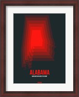 Framed Alabama Radiant Map 4