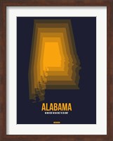 Framed Alabama Radiant Map 5