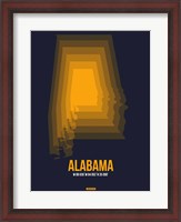 Framed Alabama Radiant Map 5