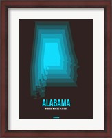 Framed Alabama Radiant Map 6