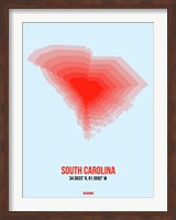 Framed South Carolina Radiant Map 1