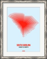Framed South Carolina Radiant Map 1
