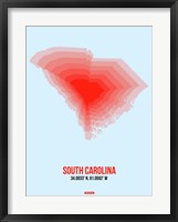 Framed South Carolina Radiant Map 1