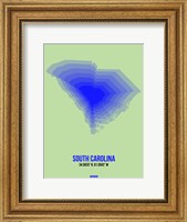 Framed South Carolina Radiant Map 2