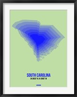 Framed South Carolina Radiant Map 2