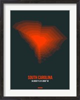 Framed South Carolina Radiant Map 4