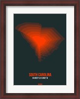 Framed South Carolina Radiant Map 4