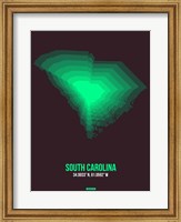 Framed South Carolina Radiant Map 6