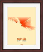 Framed Maryland Radiant Map 1