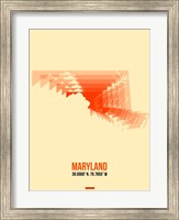 Framed Maryland Radiant Map 1