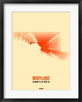 Framed Maryland Radiant Map 1