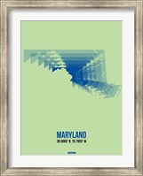 Framed Maryland Radiant Map 2