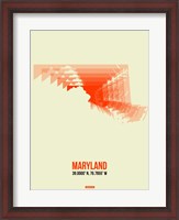 Framed Maryland Radiant Map 3