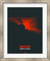 Framed Maryland Radiant Map 5