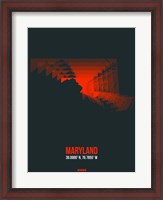 Framed Maryland Radiant Map 5