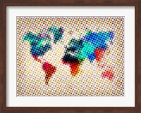 Framed Dotted World Map 1