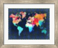 Framed Dotted World Map 2