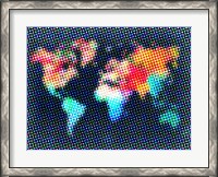 Framed Dotted World Map 2