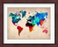 Framed Pixelated World Map
