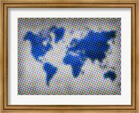 Framed Dotted World Map 3