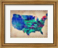 Framed Dotted Map of the USA