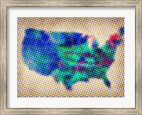 Framed Dotted Map of the USA