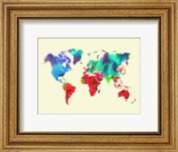 Framed Dotted World Map 4