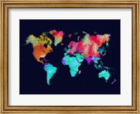 Framed Dotted World Map 5